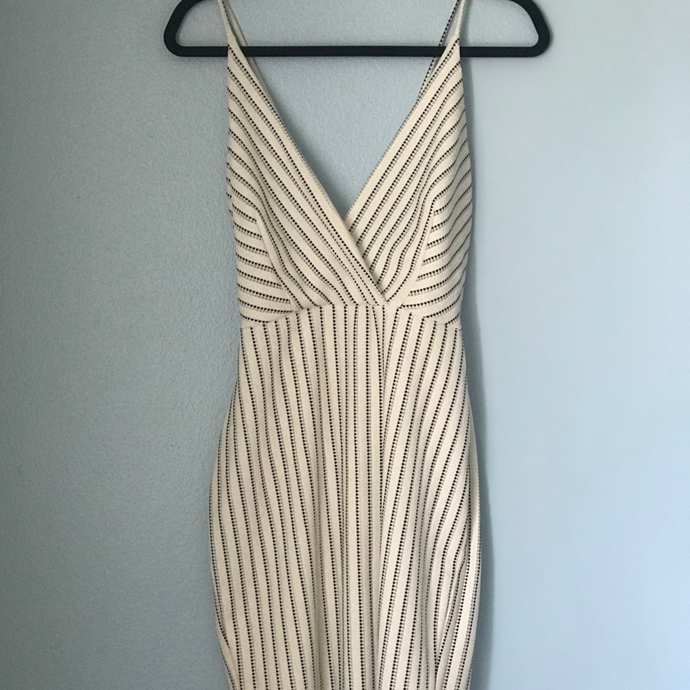 White stripe dress
